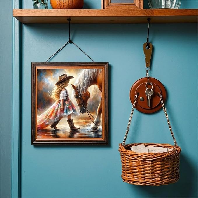 STGLCR Boot Diamond Painting Kits for Adults,5D Horse Cowboy Diamond Art Kits for Beginners,DIY Full Drill Diamond Gem Art with Painting Kits for Home Wall Decor 12 x 12 Inch
