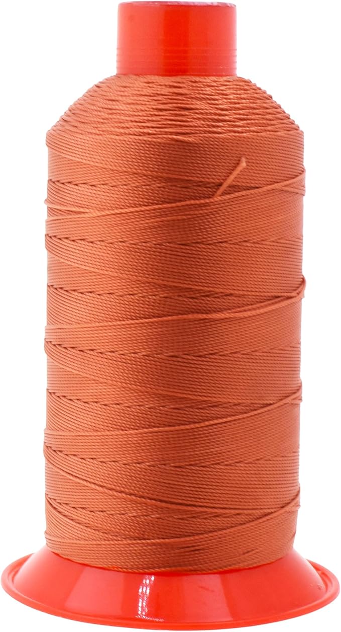 Mandala Crafts Size 277 840D T270 Bonded Nylon Thread - Rust 800 YDs Tex 270 Heavy Duty Sewing Threads for Leather, Jeans, Weaving, Outdoor Marine Upholstery