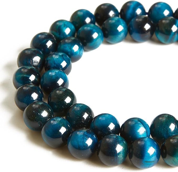 100pcs 8mm aquamarine tiger eye beads natural gemstone beads round loose beads for jewelry making