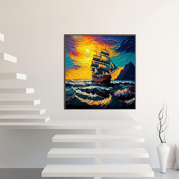 Diamond Painting Kits,5D Diamond Art Kits Full Drill Diamond Painting Kits for Adults Kids Beginner,DIY Diamond Painting Kits Perfect for Home Wall Decor Gifts Ship 13.8x13.8inch