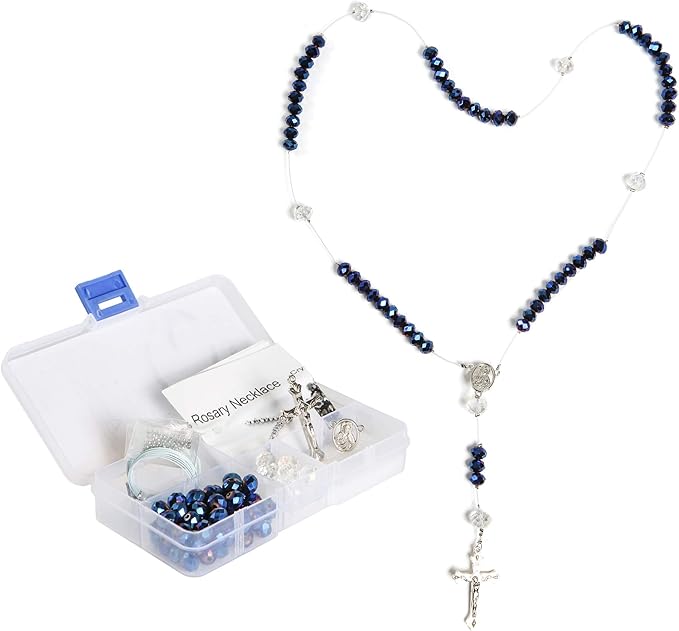 Linpeng Fiona Metallic Crystal Beads Rosary DIY Kit