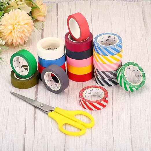 PATIKIL Holographic Washi Tape 0.59 Inch x 10.93 Yards, 1 Roll Self Adhesive Masking Sticker for DIY Art Craft Wrapping Decoration, Red