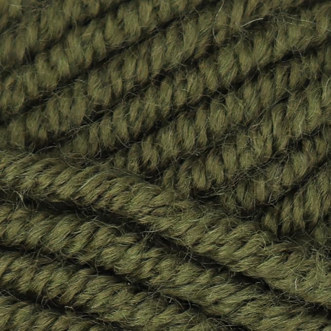 Estako Megastar, (4 Skeins Pack) 75% Acrylic 25% Wool Yarn, Soft, Chunky Bulky Weight #5 for Crochet and Knitting (4 x 3.52 Oz) / (4 x 120 Yrds) (64065 - Khaki)