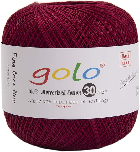 golo Crochet Thread for Hand Work Crochet Yarn Claert Wine 185