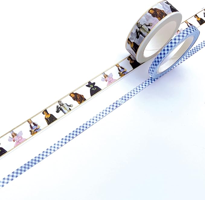 Paper House Productions The Wizard of Oz Set of 2 Foil Accent Washi Tape Rolls for Scrapbooking and Crafts - Rainbow Characters