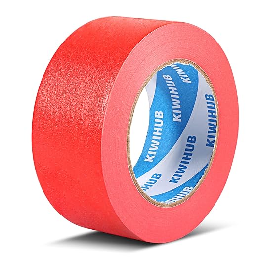 Red Painters Tape,2 inch x 60 Yards - Medium Adhesive Masking Tape for Painting,Labeling,DIY Crafting,Decoration and School Projects
