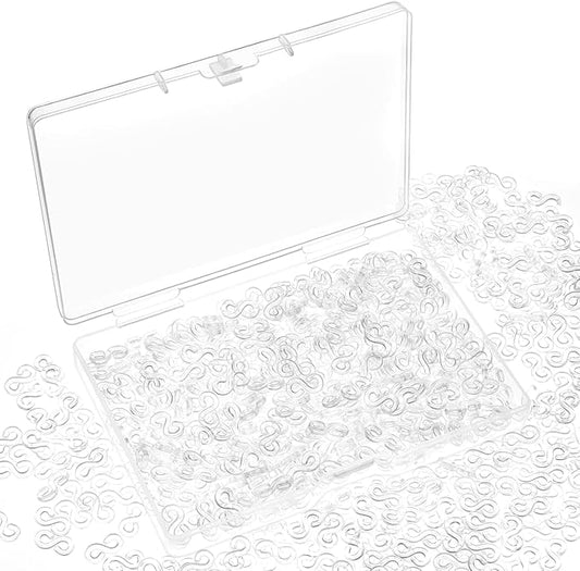 Rolybag 400Pcs S Clips Rubber Band Loom Band S Clips for Loom Bracelets Plastic Connectors Supplement Kit and DIY Bracelet Making (400-Clear)