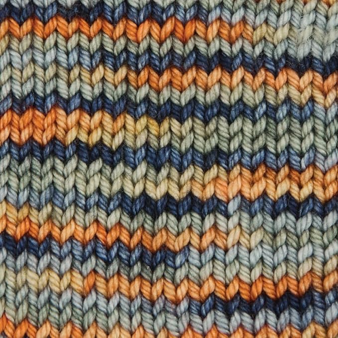 KnitPro Symfonie Fingering Weight Hand Dyed Variegated Yarn Skein | Extra Fine Merino Wool & Polyamide Blend for Knitting & Crocheting, Oeko-TEX Certified 400m, 100g | Terra Newyork Newyork