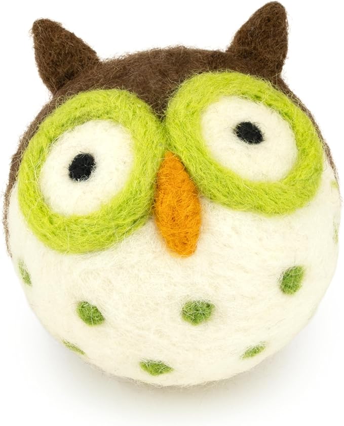 Woolbuddy Owl Needle Felting Kit for Beginners – DIY Animal Craft Kit with Wool, Needles & Photo Instructions – Fun Project for Adults & Kids