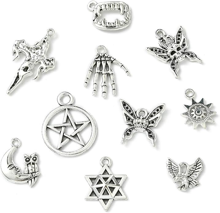 Antique Silver Cross Drink Insect Animal Theme Charms for DIY Jewelry Bracelet Necklace Earring Keychain Decor