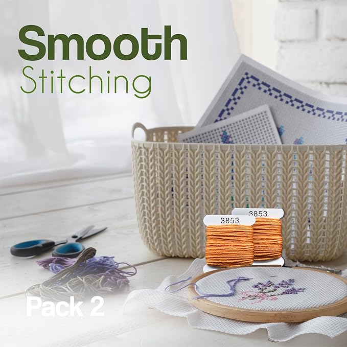 Embroidery Floss Kit and Refills - Cotton Threads - DMC Color Coding for Cross Stitch, String Crafts, Friendship Bracelets