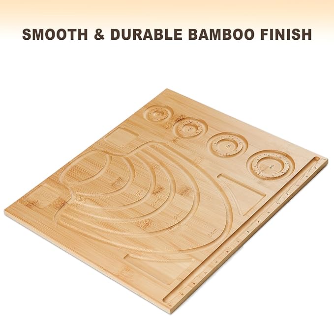 Bamboo Bead Board for Jewelry Making – Large Bead Tray & Wooden Beading Board, Necklace & Bracelet Design Board, DIY Jewelry Making Supplies with Measuring Slots for Beads Craft Projects.