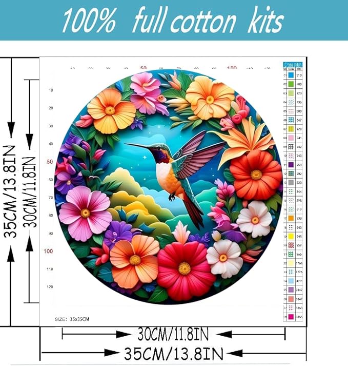 Grandparents Stamped Cross Stitch Kits for Beginners Adults, Dimensions Needlepoint Art Crafts,Counted Cross Stitch Kits Embroidery Kits for Beginners Adults for Home Decor 13.8X13.8inch