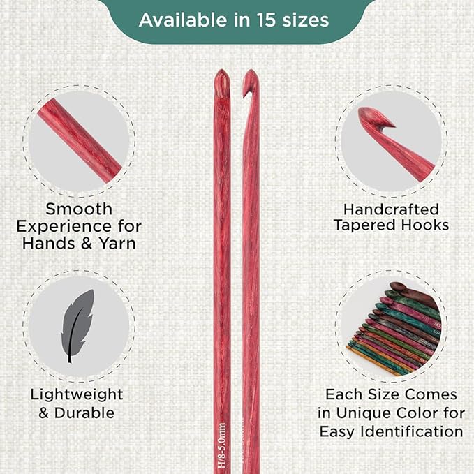 KnitPro Dreamz Afghan/Tunisian Crochet Hook | US Size H (5mm)