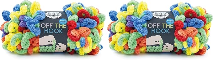 Lion Brand Yarn Off The Hook Yarn, Bulky No-Needle Craft Yarn for Crocheting, Hand-Knitting Yarn, 2-Pack, Cosmic Dust