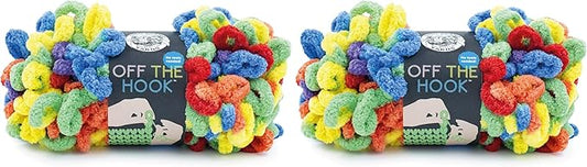 Lion Brand Yarn Off The Hook Yarn, Bulky No-Needle Craft Yarn for Crocheting, Hand-Knitting Yarn, 2-Pack, Cosmic Dust