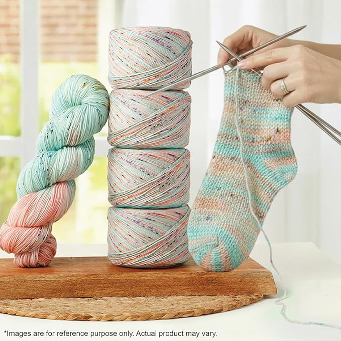 KnitPro Symfonie Fingering Weight Hand Dyed Variegated Yarn Skein | Extra Fine Merino Wool & Polyamide Blend for Knitting & Crocheting, Oeko-TEX Certified 400m, 100g | Terra Bonnie Blooms