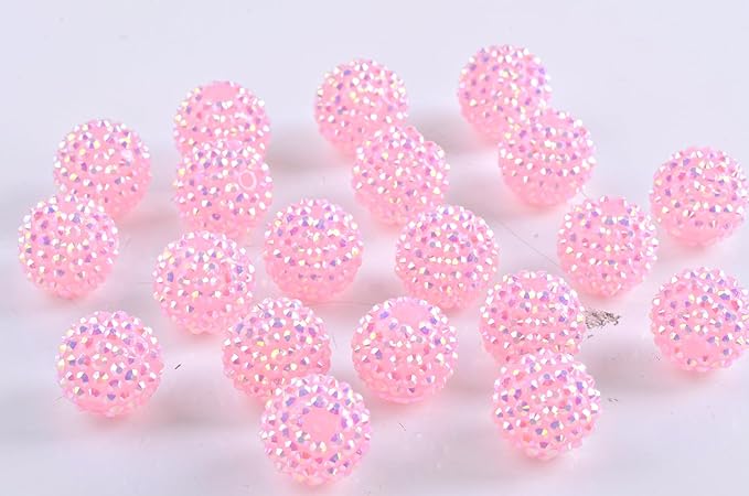 20mm Rhinestone Beads for Pens 20pcs Beaded Pens Beads Bling Glitter Suger Bugglegum Beads Large Balls Crystal Pen Beads for DIY Pens Keychain Making Suppliers Bulk