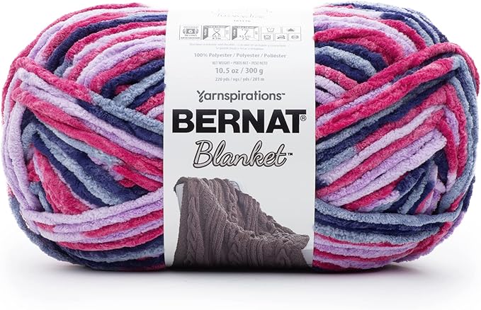 Bernat Blanket Tourmaline Yarn - 2 Pack of 300g/10.5oz - Polyester - 6 Super Bulky - 220 Yards - Knitting/Crochet