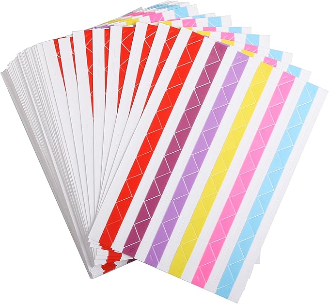 50 Sheets Self Adhesive Photo Corners - Hold 1275 Photos - 6 Colors 5100 pcs Photo Mounting Corner Stickers for Polaroid, Instax Foto of DIY Picture Scrapbook and Recollections Photo Album