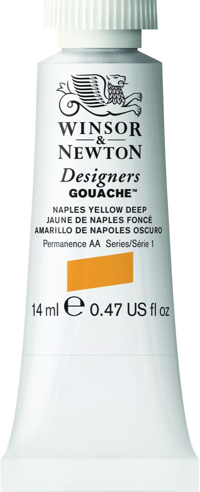 Winsor & Newton Designer's Gouache, 14 ml (0.47oz) tube, Naples Yellow Deep