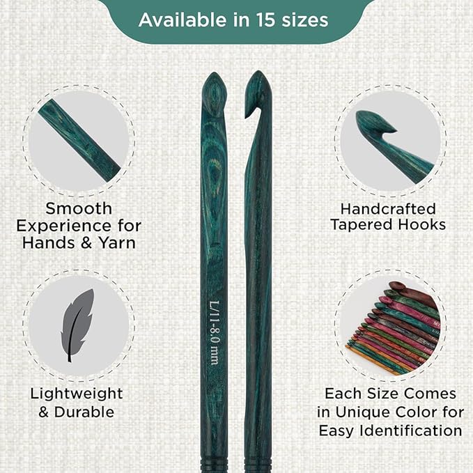 KnitPro Dreamz Single-Ended Crochet Hook | US Size L (8mm)