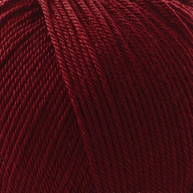 Silky Touch Acrylic Yarn - Soft Sport Weight Yarn for Crochet & Knitting - 100g / 383yds - 100% Microfiber Acrylic - Lightweight Fine Smooth Yarn(Red - Claret Red, 1 Skein)