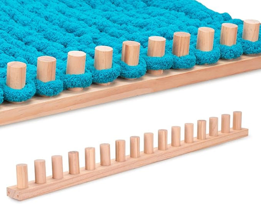 LITURTOO 32" Chunky Blanket Loom - Loom for DIY Throw Blankets, Adjustable Size Hand Knitting Yarn Chunky,No Needles Required,Beginner Friendly Yarn Craft (32")