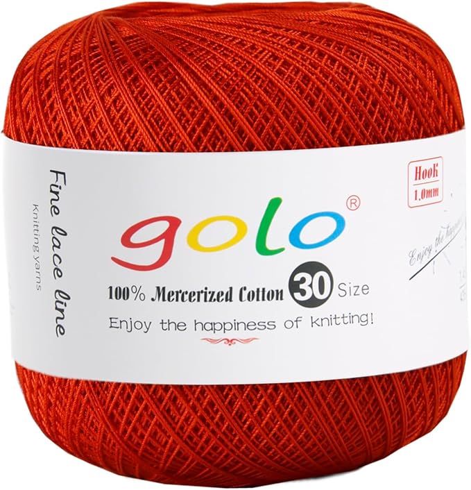 golo Crochet Thread Size 30 Colored Yarn for Tatting 637