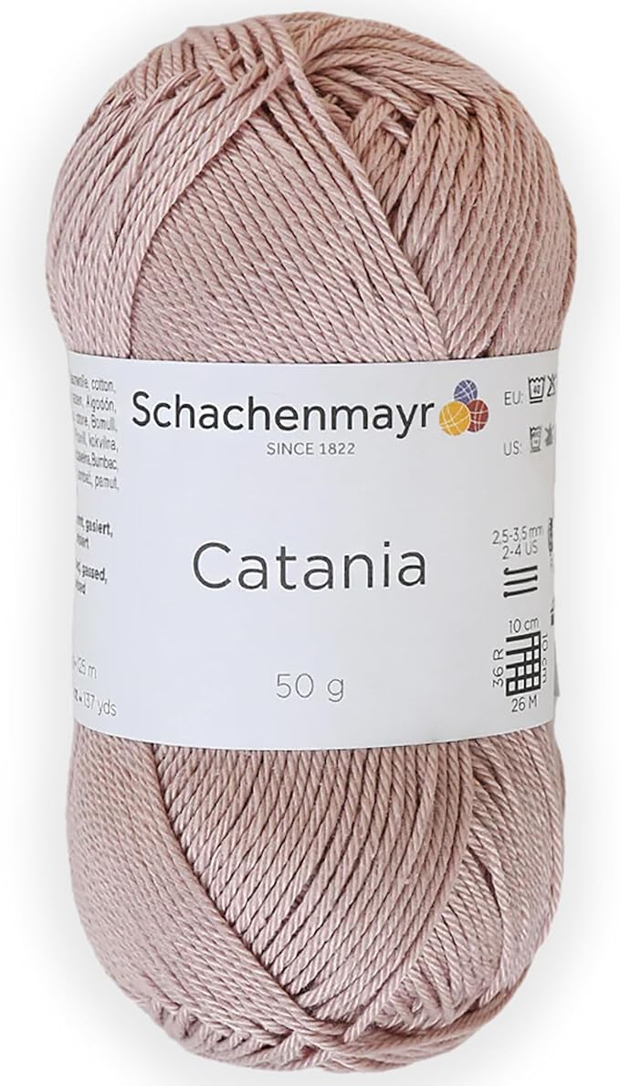 1 Skein/Pack Schachenmayr (SMC) Catania Originals Yarn, Each Ball 1.76 Oz (50gr) / 136 Yards (125 m), 100% Mercerized Cotton for Knitting and Crochet Yarn, Sport Weight, 257 - Raffia
