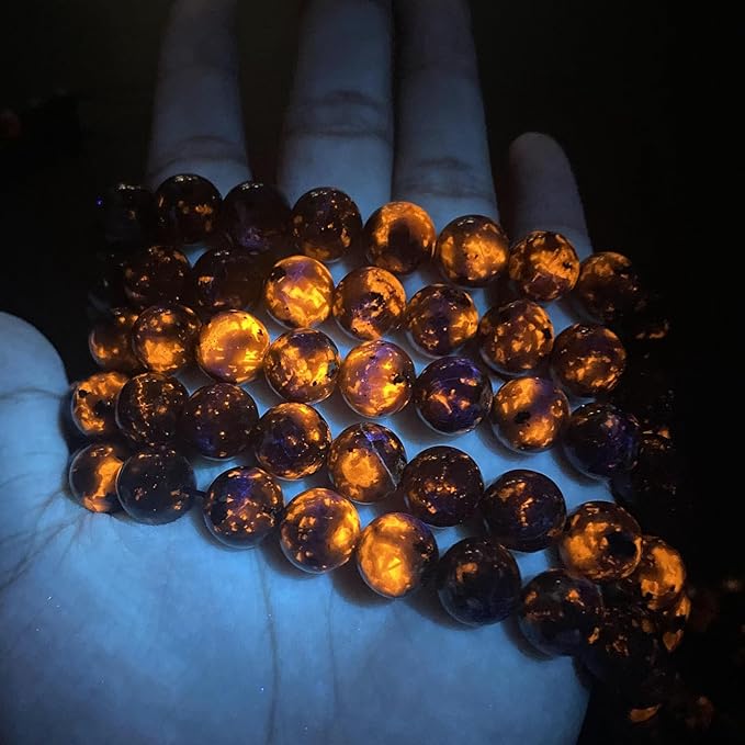 58pcs 6mm Natural Flame Yooperlite Stone Beads Round Healing Energy Power Stone Beads for Jewelry Making DIY Bracelet Necklace Earrings 15" (Flame Stone, 6mm)
