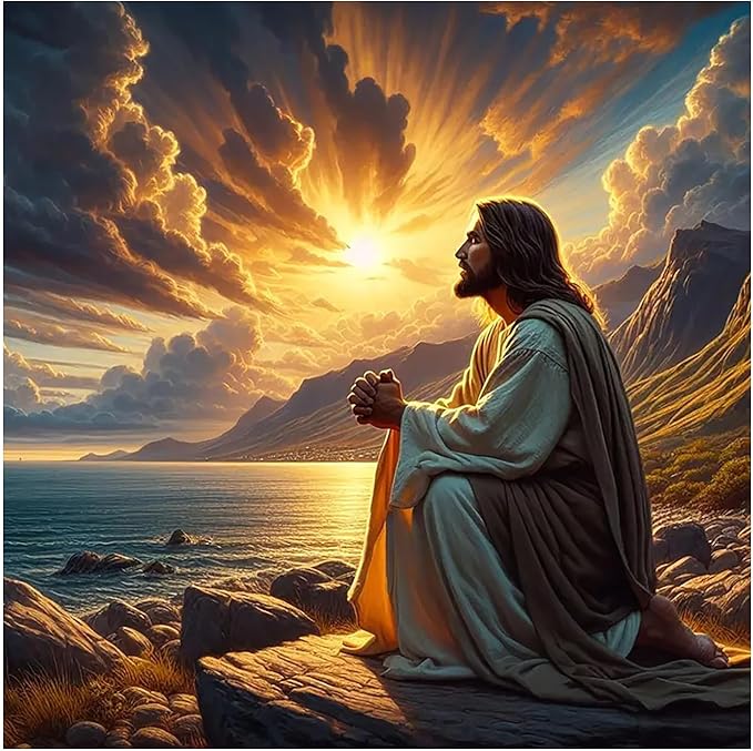Paint by Numbers Kit for Adults, Jesus Paint by Numbers Kit for Adults Beginners, DIY Acrylic Painting on Canvas for Home Wall Art Decor(16x16Inch