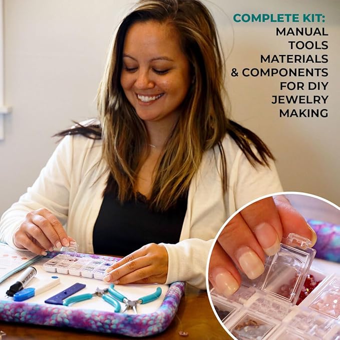 potomacbeads ultimate beaded jewelry making kit - over 18,000 bracelet, necklace & earring beads, create diy jewelry, all essential beading materials, c/w manual, tools & components