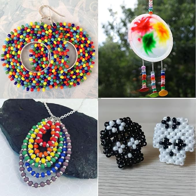 pony beads 4000 pcs for bracelets, hair, jewelry making, crafts - plastic beads for kids, hair braids for girls, kandi jewelry (brown color scheme)