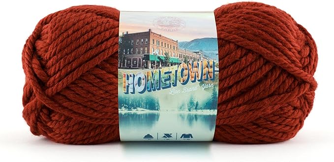 Lion Brand Yarn Hometown Yarn, Super-Bulky Yarn for Knitting, Crocheting, and Crafting, 1 Pack, Tampa Spice