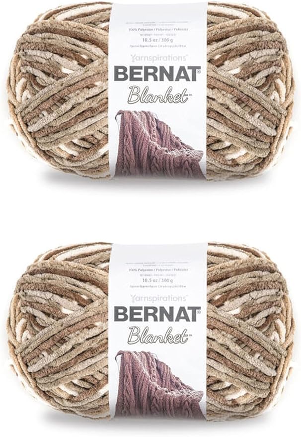 Bernat Blanket Sonoma Yarn - 2 Pack of 300g/10.5oz - Polyester - 6 Super Bulky - 220 Yards - Knitting/Crochet