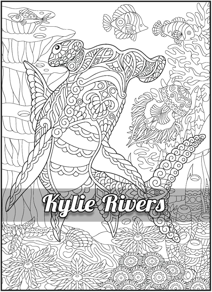 100 Ocean Animals: Relaxing Adult Coloring Book for Women & Men - Spiral Bound | Fun Facts & Stress Relief Coloring of Octopuses, Whales, Dolphins, Sea Turtles, Sharks, Stingrays, Axolotls & More
