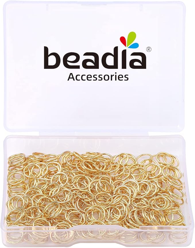 14K Gold Plated Jump Rings Non Tarnish 7mm 300pcs for Jewelry Making Findings