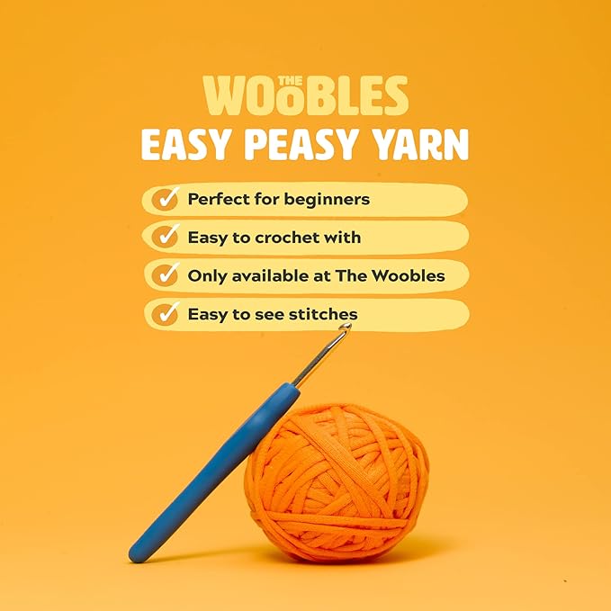 the woobles crochet kit for beginners - easy arts and crafts knitting & crochet animals kit all in one bundle as seen on shark tank - (penguin,chick,fox & bunny) with easy peasy yarn