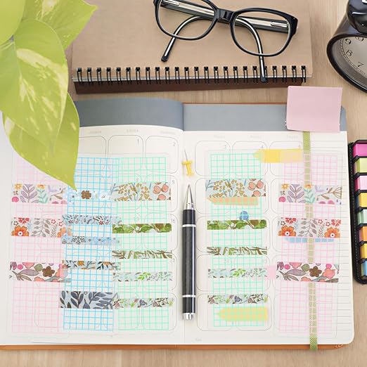STOBOK 45Pcs Washi Tape Holder Thickened Rounded Corner Washi Tape Boards for Scrapbooking and DIY Projects for Home Office School Use