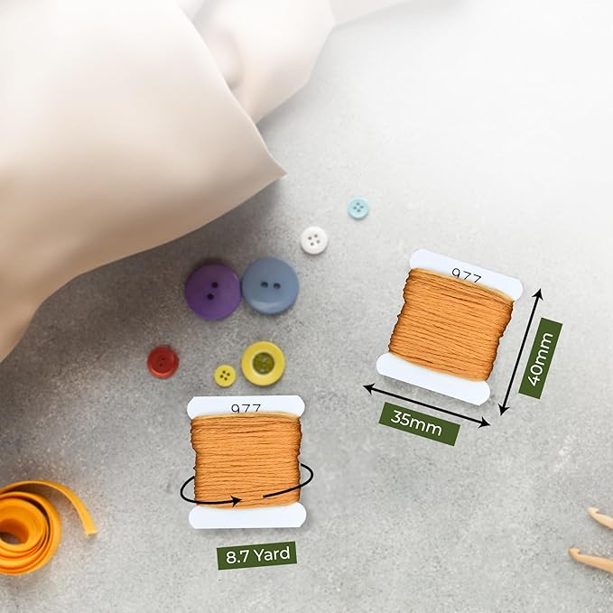 Embroidery Floss Kit and Refills - Cotton Threads - DMC Color Coding for Cross Stitch, String Crafts, Friendship Bracelets
