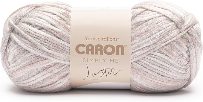 Caron Simply Me Luster Pearly Yarn - 2 Pack of 170g/6oz - 65% Nylon, 35% Acrylic - #4 Worsted (Medium) - 360 Yards - Knitting/Crochet