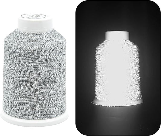 Reflective Thread, Reflective Embroidery Thread, High-Brightness Visibility in The Dark Under Direct Light,1094 Yards,Sewing Supplies,Stitch Stuff,Quilting Supplies