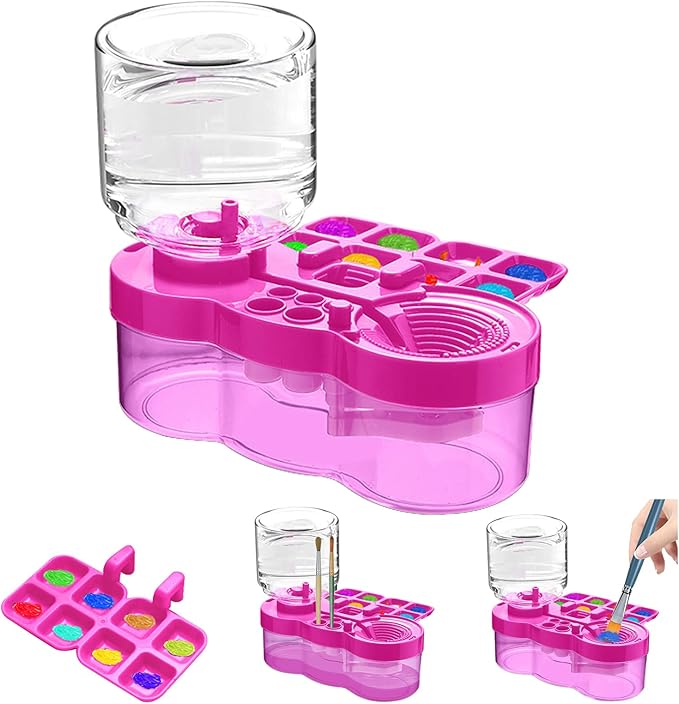 New Paint Brush Cleaner Tool,Brush Rinser Cup Painting Running Water Circulation Art Supplies for Acrylic,Watercolor and Water Based Creative Gift for Adult Artist Beginners Kids