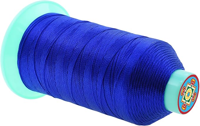 Mandala Crafts Size 277 840D T270 Bonded Nylon Thread - Royal Blue 800 YDs Tex 270 Heavy Duty Sewing Threads for Leather, Jeans, Weaving, Outdoor Marine Upholstery