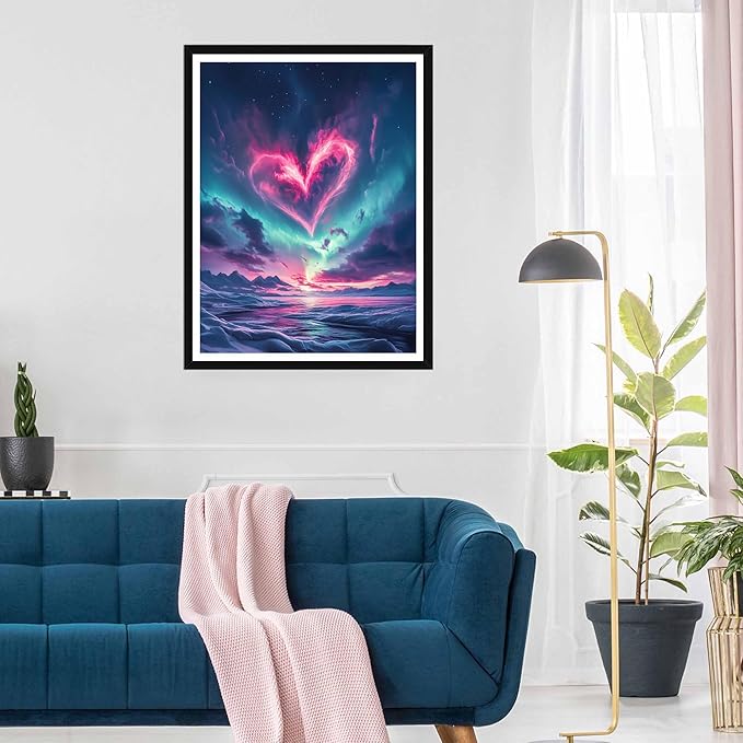 SKRYUIE 5D Diamond Painting Kits Love - DIY Diamond Art Kits for Adults Landscape, Full Round Drill - Crystal Embroidery Cross Stitch - Craft for Wall & Office Decor - 12x16 Inch e3