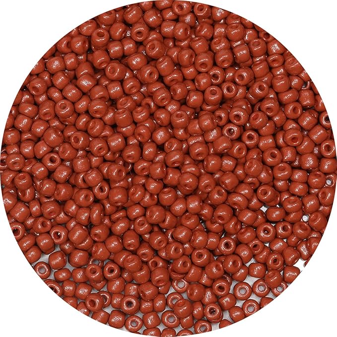 Bala&Fillic Coffee Color 4mm Seed Beads About 1200pcs/100Grams in Bag, 6/0 Glass Craft Beads for Making Bracelet and Necklace (Coffee)