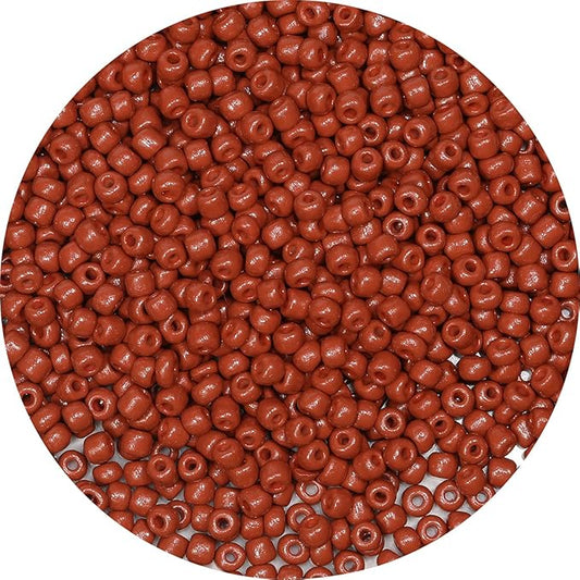 Bala&Fillic Coffee Color 4mm Seed Beads About 1200pcs/100Grams in Bag, 6/0 Glass Craft Beads for Making Bracelet and Necklace (Coffee)