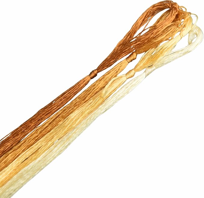 4 Skeins Mulberry Silk Floss Embroidery Thread Floss-Cross Stitch Threads China Silk Woven Jewelry Threads DIY Sewing Kits (13)