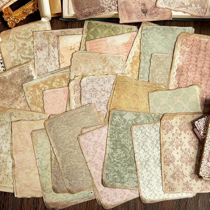 300 Sheets Vintage Scrapbook Paper, Scrapbooking Journaling Supplies Decorative Craft Paper Kits, Ephemera for Junk Journals, Albumn, DIY Crafts Arts